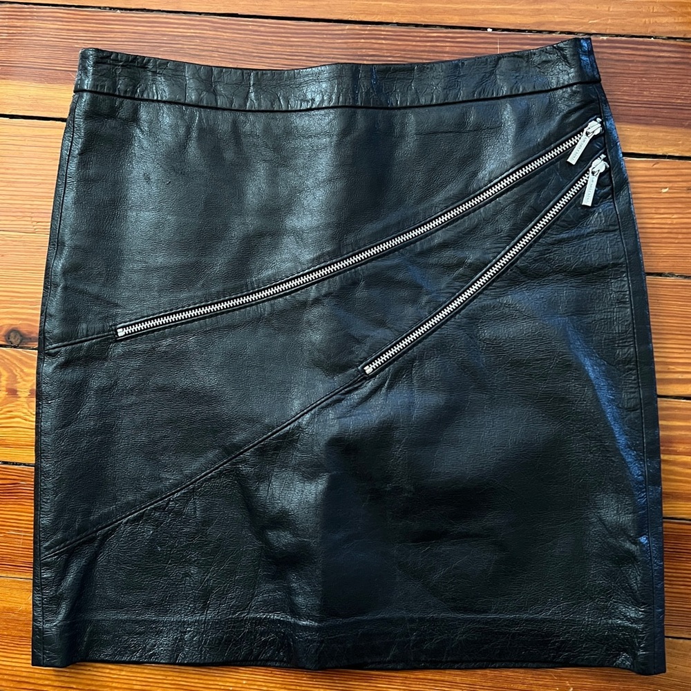 Michael Kors leather mini skirt